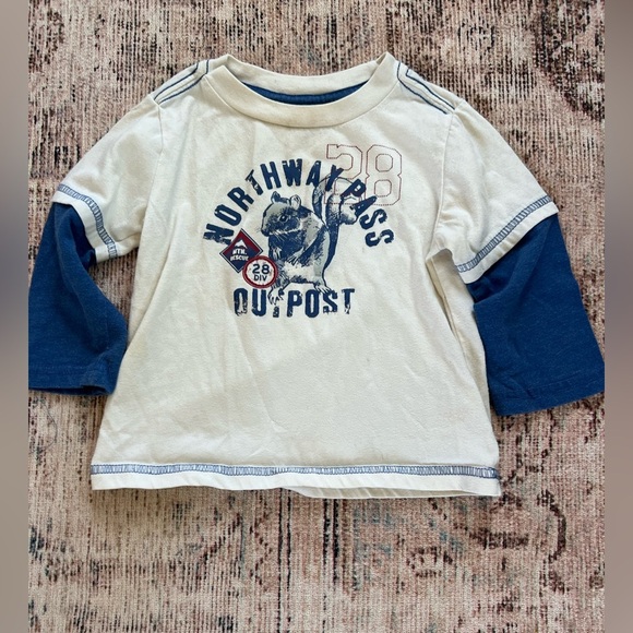 Cherokee Other - Cherokee Cream and Blue Adventure Tee